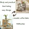 40x53x56cm, 13 Colors, Acrylic Sofa Side Table, Original Acrylic Side Table, Rolling Storage cart, Open Storage, Easy to Move, Can Place Snacks, Drinks, Cosmetics view 2