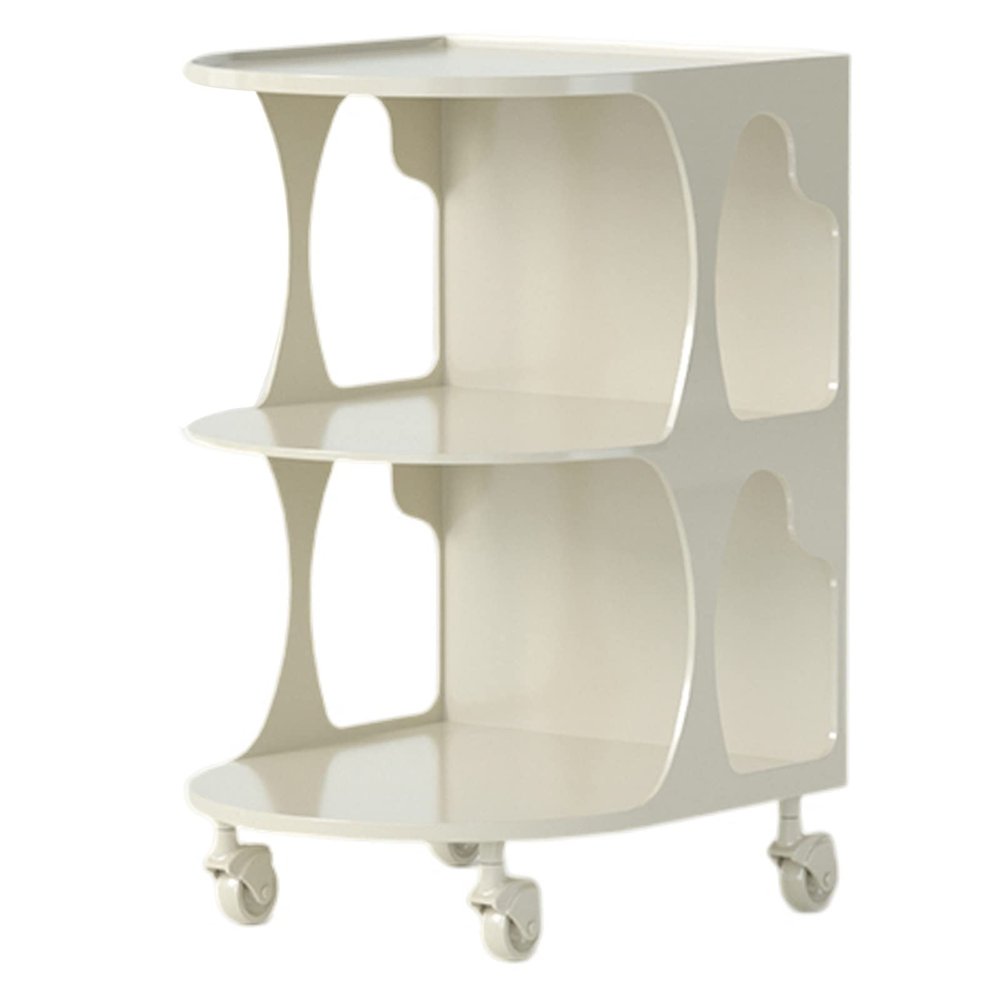 Acrylic Trolley, 3-Tier Acrylic Slim Slide Out Storage Rolling cart, 40x53x56cm, 13 Colors, PC Plastic Material, Open Storage, Easy to Move, Suitable for Living Room and Bedroom