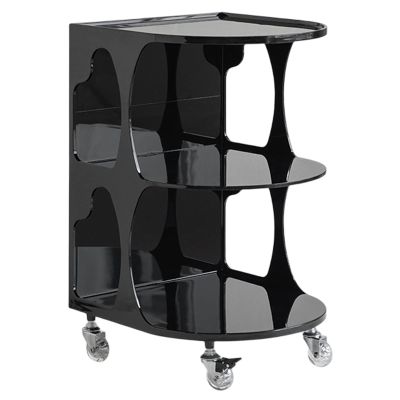 Acrylic Trolley, 3-Tier Acrylic Slim Slide Out Storage Rolling cart, 40x53x56cm, 13 Colors, PC Plastic Material, Open Storage, Easy to Move, Suitable for Living Room and Bedroom