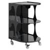 Acrylic Trolley, 3-Tier Acrylic Slim Slide Out Storage Rolling cart, 40x53x56cm, 13 Colors, PC Plastic Material, Open Storage, Easy to Move, Suitable for Living Room and Bedroom view 1