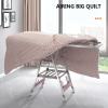 UVCMDUI Clothes Horse Indoor with Wheels, Airing Rack Clothes Airer Indoor Folding with Height-Adjustable Wings, Free-Standing Foldable Clothes Drying Rack for Indoor Outdoor,1.5m view 3