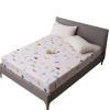FCLDESHOP 4 Way Stretch Fitted Sheet,Poly Cotton Printed Brushed Bedding Sheets, Boys Girls Bedroom Deep Pocket Mattress Cover Mattress Topper,Square 2,140X200cmX25cm view 2