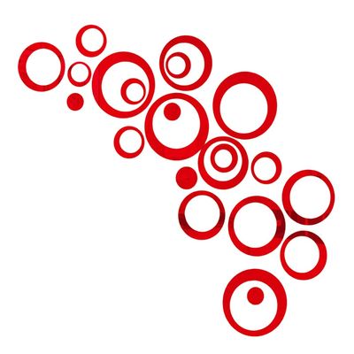 24 Pieces Acrylic Circle Mirror Wall Stickers, Removable DIY Self Adhesive