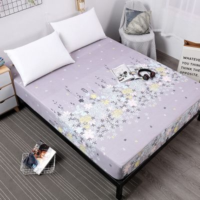 FCLDESHOP Queen Fitted Sheet,Poly Cotton Printed Brushed Bedding Sheets, Boys Girls Bedroom Deep Pocket Mattress Cover Mattress Topper,Grey 1,200X200cmX25cm