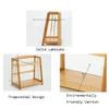 NEWCES Bookcases Bookshelf 2-Tiers Bamboo Desktop Vertical Bookshelf Desktop Storage Rack Rack Student Multi-Function Small Bookshelf Bookcases and Book Shelves (Color : B) view 4