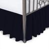 Queen Bed Skirt 6 Inch Drop Split Corner Ruffle Gathered Style, 100% Microfiber Luxury 1 Piece Bed Skirt Dust Ruffle Queen Size 60 x 80 Wrinkle & Fade Resistant - Navy Blue Solid. view 1