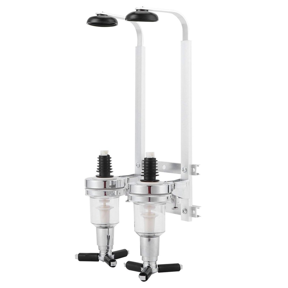 2 Bottle Bar Liquor Dispenser, Wall Mounted Wine Dispenser Machine Wine Beer Bar Butler Drinking Pourer Liquor Drinks Beer Dispenser
