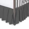 Twin Bed Skirt 10 Inch Drop Split Corner Ruffle Gathered Style, 100% Microfiber Luxury 1 Piece Bed Skirt Dust Ruffle Twin Size 39 x 75 Wrinkle & Fade Resistant - Dark Grey Solid. view 1