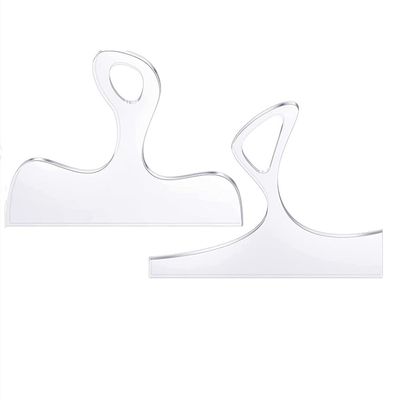 Set of 2 Curvy Angled Charcuterie Board Handle Template,Clear Acrylic Handle Cutting Board Round Tracing Router Template