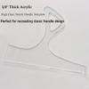 Set of 2 Curvy Angled Charcuterie Board Handle Template,Clear Acrylic Handle Cutting Board Round Tracing Router Template view 2