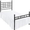 Cal-King Bed Skirt 30 Inch Drop Split Corner Ruffle Gathered Style, 100% Microfiber Luxury 1 Piece Bed Skirt Dust Ruffle Cal-King Size 72 x 84 Wrinkle & Fade Resistant - White Solid. view 2