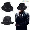 Chochkees Black Fedora Hat, Gangster Costume Accessories, Party Accessory, Party Favor view 3