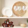 CLEIDE Crystal Holder Moon Tray with Round Dish Display, Multi Use for Displaying Crystals, Natural Pine Wooden Crystal Tray, Organizing Jewellery, for Stones Healing Crystals Storage and Organizer view 2