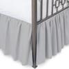 Twin-XL Bed Skirt 8 Inch Drop Split Corner Ruffle Gathered Style, 100% Microfiber Luxury 1 Piece Bed Skirt Dust Ruffle Twin-XL Size 39 x 80 Wrinkle & Fade Resistant - Light Grey Solid. view 1