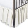 Twin-XL Bed Skirt 8 Inch Drop Split Corner Ruffle Gathered Style, 100% Microfiber Luxury 1 Piece Bed Skirt Dust Ruffle Twin-XL Size 39 x 80 Wrinkle & Fade Resistant - Ivory Solid. view 1