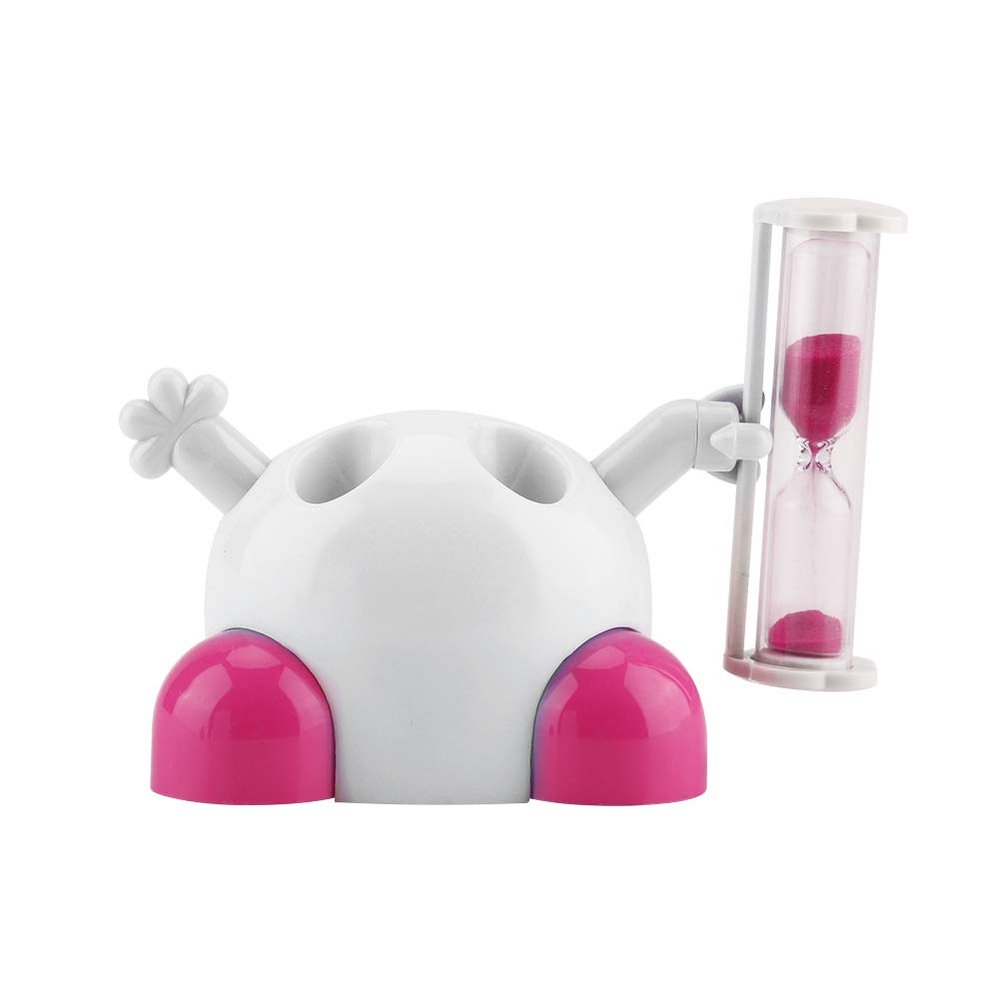 Tooth Brushing Timers for Kids and Kids, Toothbrush Holder with 3 Minutes Countdown Timer Babies Tooth Brushing Hourglass for Family(Pink), Tooth Brushing Timers for Kids and Kids