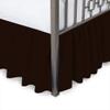 Cal-King Bed Skirt 18 Inch Drop Split Corner Ruffle Gathered Style, 100% Microfiber Luxury 1 Piece Bed Skirt Dust Ruffle Cal-King Size 72 x 84 Wrinkle & Fade Resistant - Chocolate Solid. view 1