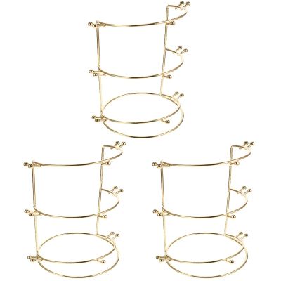 Cabilock 3pcs Crown Display Stand Bridal Headband Metal Tiara Headband Holder Rack Stand Holder Table Hair Hoops Rack Hair Band for Display Headwear