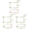 Cabilock 3pcs Crown Display Stand Bridal Headband Metal Tiara Headband Holder Rack Stand Holder Table Hair Hoops Rack Hair Band for Display Headwear view 1