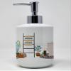 Caroline's Treasures WDK5791SOAP Buff Cocker Spaniel in Bathtub Ceramic Soap Dispenser Hand Soap Dispenser Pump Bottles for Bathroom Kitchen, Empty Refillable Liquid Soap Container view 2