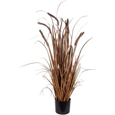 Northlight 40" Potted Brown Artificial Onion Grass Plant