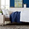 100% Cotton Waffle Weave Bed Blanket | Soft, Breathable, and Lightweight Blanket for All-Season | Perfect for Layering | Brielle Collection (Full/Queen, Navy) view 4