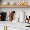Mind Reader Paper Towel Holder, Kichen Storage, Countertop Organizer, Caddy, Kitchen, Acrylic, 6"L x 6"W x 14.65"H, Brown view 2