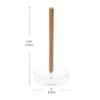 Mind Reader Paper Towel Holder, Kichen Storage, Countertop Organizer, Caddy, Kitchen, Acrylic, 6"L x 6"W x 14.65"H, Brown view 3