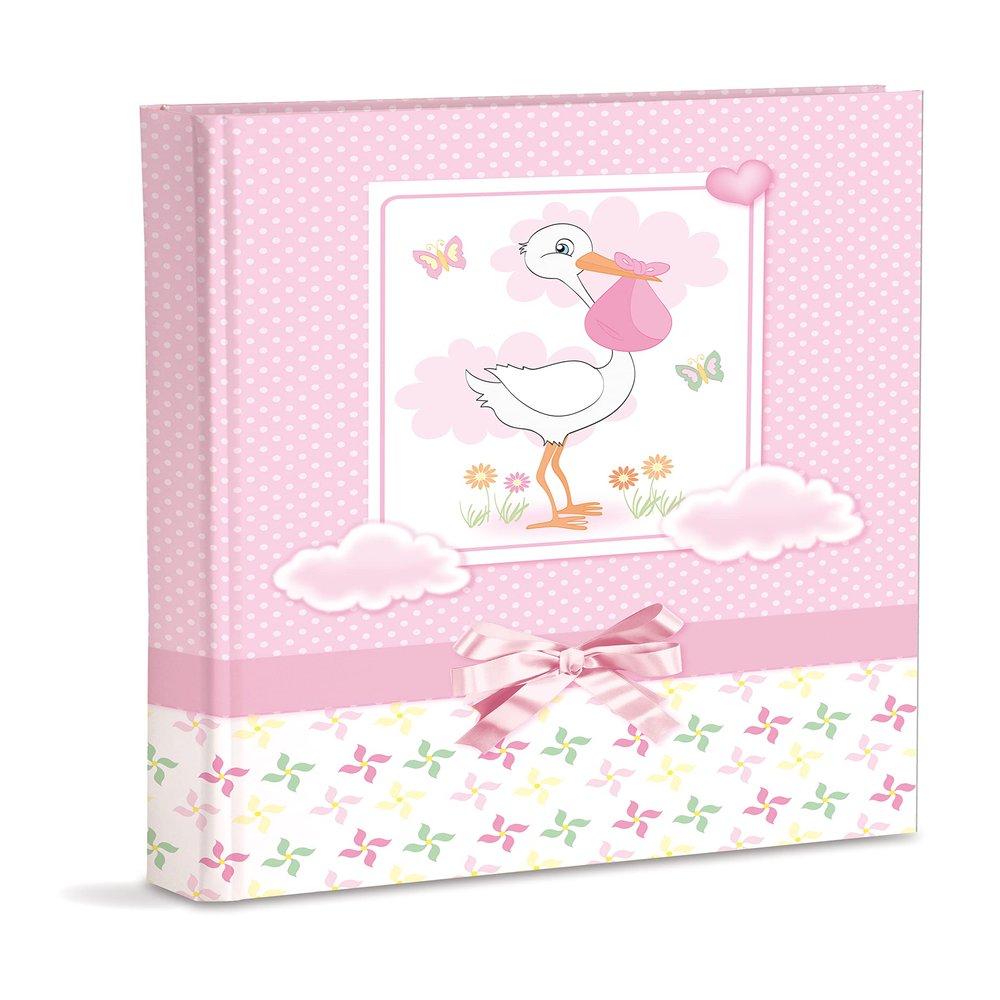 Birth Photo Album, cm 21x28 with pockets, contains 200 photos cm 13x18