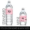 Distinctivs Party Pink 70th Birthday Party Water Bottle Labels - 20 Waterproof Wrappers, 70th Birthday Decorations for Women view 3