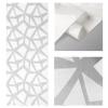7-Panel Single Rail White Panel Track Extendable 110"-153" W x 94" H, Panel Width 23.5", ICY White, Pebble view 3