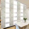 7-Panel Single Rail White Panel Track Extendable 110"-153" W x 94" H, Panel Width 23.5", Plateu White, Begonia view 1