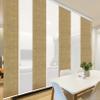 7-Panel Single Rail White Panel Track Extendable 110"-153"W x 94"H, Panel width 23.5", Woven White, Honey view 1