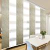 7-Panel Single Rail White Panel Track Extendable 110"-153" W x 94" H, Panel Width 23.5", Plateu White, Dahlia view 1