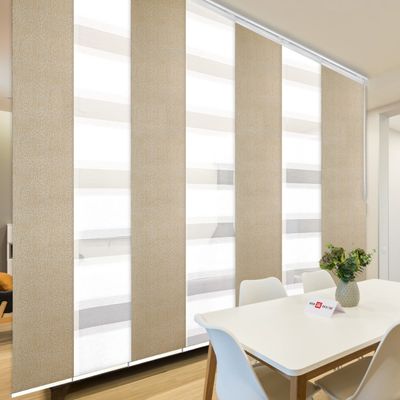 7-Panel Single Rail White Panel Track Extendable 110"-153"W x 94"H, Panel width 23.5", Plateu White, Rosemary