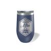 Alterd Industries Hockey Coach Gift - insulated tumbler with lid, hockey sticks personalized stainless steel cups, 20 oz travel coffee cup, athletic mug for men (12oz Wine Tumbler, Navy) view 1