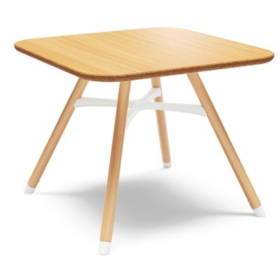 Lalo The Play Table, Wooden Preschool Table and Kids Activities with Easy to Clean Surface - Quick & Easy Set Up - Safe and Secure, 23 x 23 x 19 in - Natural