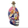 Personalized Hand-painted Decanter, Custom Tequila Gift, Mexican sugar skull (Flowers Decanter) view 2