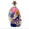 Personalized Hand-painted Decanter, Custom Tequila Gift, Mexican sugar skull (Flowers Decanter) view 3