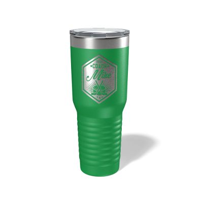 Alterd Industries Hockey Coach Gift - insulated tumbler with lid, hockey sticks personalized stainless steel cups, 20 oz travel coffee cup, athletic mug for men (30oz Tumbler, Green)