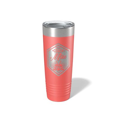 Alterd Industries Hockey Coach Gift - insulated tumbler with lid, hockey sticks personalized stainless steel cups, 20 oz travel coffee cup, athletic mug for men (20oz Tumbler, Coral)