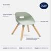 Lalo 2-Pack Play Chairs, Wood & Non-Toxic Plastic Toddler Chairs - Sturdy, Easy to Clean, Up to 200 lb. Weight Capacity, Blueberry view 4