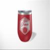 Alterd Industries Volleyball Coach Gift - insulated tumbler with lid, travel coffee mug, personalized stainless steel cups, 20 oz tumbler, girl sports coaches (12oz Wine Tumbler, Maroon) view 3