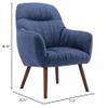 CAELUM Mid-Century Linen Arm Chair, Navy view 3