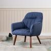 CAELUM Mid-Century Linen Arm Chair, Navy view 4
