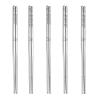 Muka 5 Pairs Custom Stainless Steel chopsticks Reusable Personalized Metal Chopsticks-5 pairs view 1