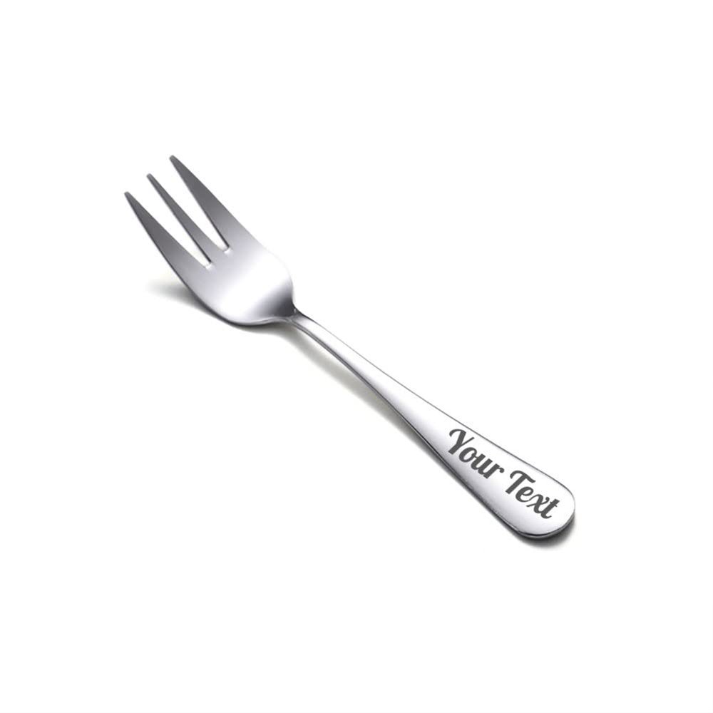 Muka 12 Pcs Custom Dinner Cutlery 18/8 Stainless Steel Dishwasher Safe Serving Cutlery Round Edge Flatware for Home, Kitchen and Restaurant Use, 8 inch-Cocktail Forks