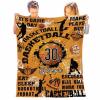 Custom Basketball Boy Player Fan Gift Idea Personalized Name Blanket for Boys Men Birthday Christmas Graduation Gifts Blanket view 3