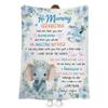 MINT22 Personalized Hi Mommy Grandma Told Me That You're Awesome Blanket Happy First Mother's Day Funny Gifts for New First Mom to Be from Bumb Baby Elephant Blanket Birthday Christmas view 1