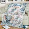 MINT22 Personalized Hi Mommy Grandma Told Me That You're Awesome Blanket Happy First Mother's Day Funny Gifts for New First Mom to Be from Bumb Baby Elephant Blanket Birthday Christmas view 3